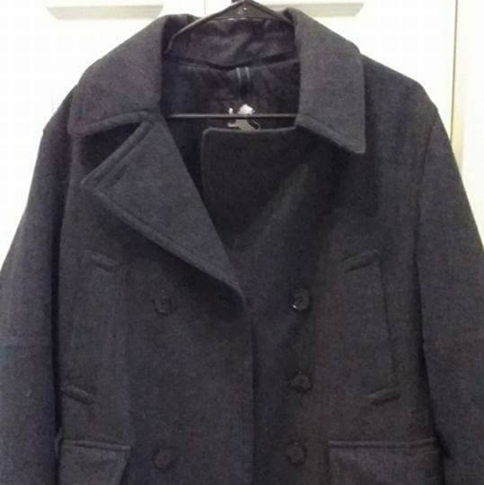 Express dark gray peacoat